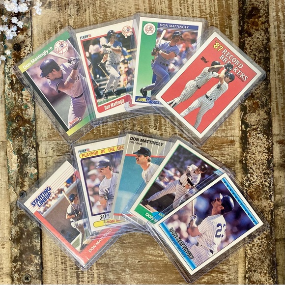 Vintage Other - Lot of 9 Vintage 80s-90s Don Mattingly Baseball Cards New York Yankees